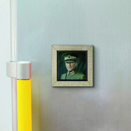 Atatürk Baskılı MDF  Magnet(KRT-102)Buzdolabı Süsü