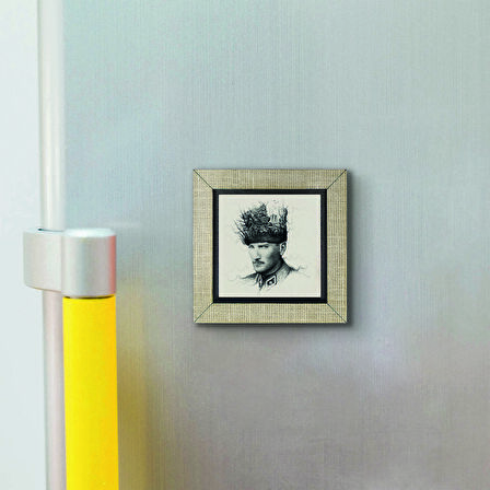 Atatürk Baskılı MDF  Magnet(KRT-106)Buzdolabı Süsü