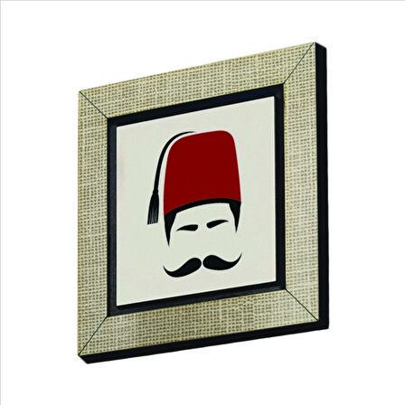 Osmanlı Erkek ikon Baskılı MDF  Magnet(KRT-109)Buzdolabı Süsü