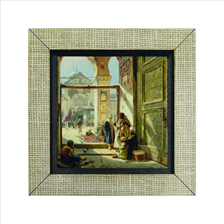 Emevi Camii Kapısı (Gustav Bauernfeind, 1890) Baskılı MDF  Magnet(KRT-134)Buzdolabı Süsü