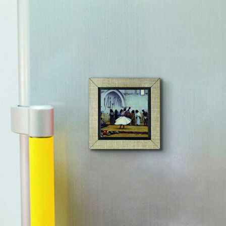 Semah Eden Dervişler (Jean-Léon Gérôme, 1895) Baskılı MDF  Magnet(KRT-137)Buzdolabı Süsü