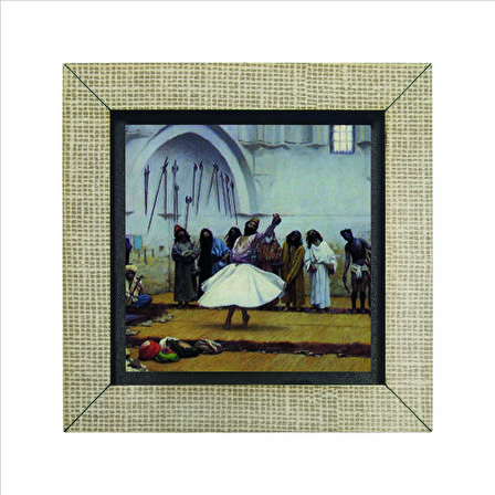 Semah Eden Dervişler (Jean-Léon Gérôme, 1895) Baskılı MDF  Magnet(KRT-137)Buzdolabı Süsü