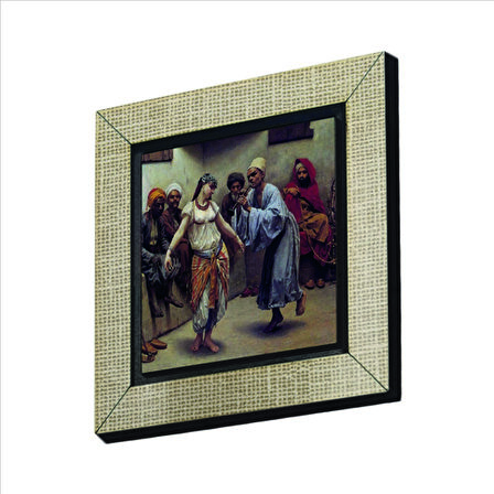 Kahire’de Kafe’de Dans (Jacques Baugnies) Baskılı MDF  Magnet(KRT-138)Buzdolabı Süsü