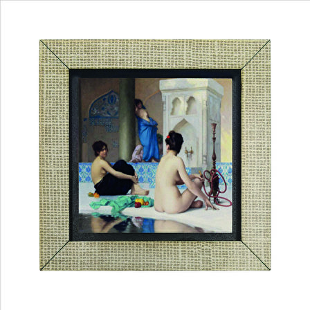 Hamam Sefası (Jean-Léon Gérôme, 1881) Baskılı MDF  Magnet(KRT-140)Buzdolabı Süsü