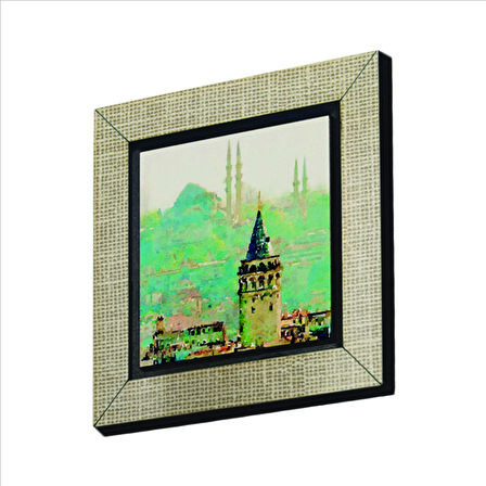 Galata Kulesi + Süleymaniye Camii Baskılı MDF  Magnet(KRT-023)