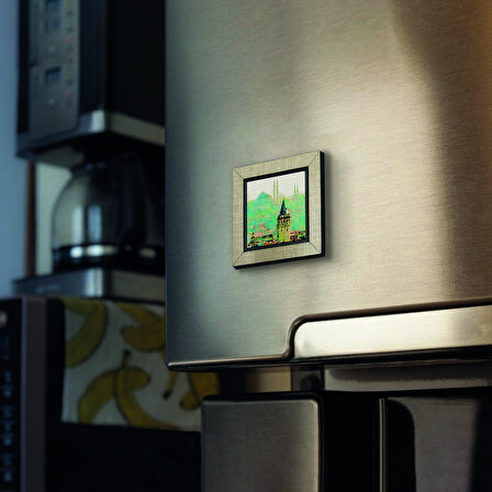 Galata Kulesi + Süleymaniye Camii Baskılı MDF  Magnet(KRT-023)