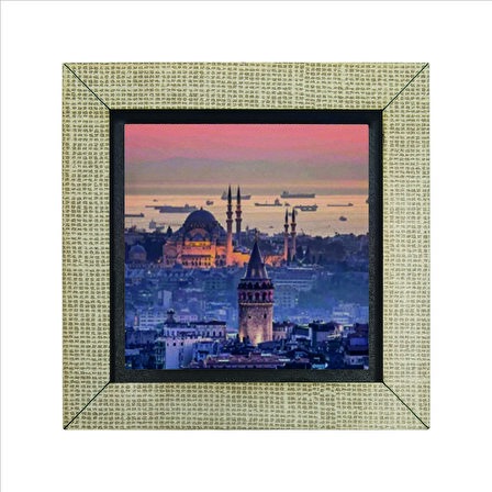 Galata Kulesi + Süleymaniye Camii Baskılı MDF  Magnet(KRT-024)