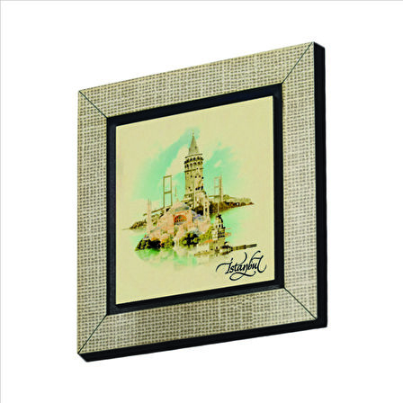 İstanbul Sembolik Yerler Baskılı MDF  Magnet(KRT-027)