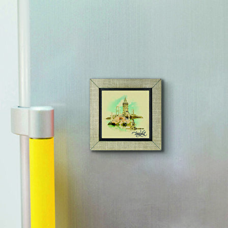 İstanbul Sembolik Yerler Baskılı MDF  Magnet(KRT-027)
