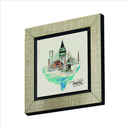 İstanbul Sembolik Yerler Baskılı MDF  Magnet(KRT-029)