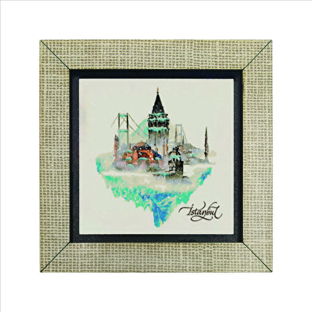İstanbul Sembolik Yerler Baskılı MDF  Magnet(KRT-029)