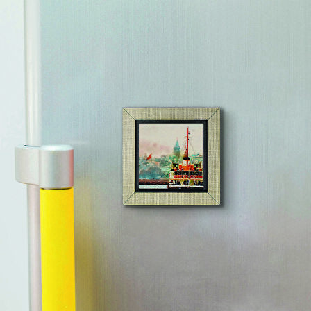 İstanbul Vapur Baskılı MDF  Magnet(KRT-033)