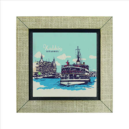 Kadıköy Vapuru Baskılı MDF  Magnet(KRT-035)