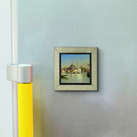 Eminönü Yeni Camii (Çizim, Osmanlı Dönemi)  Baskılı MDF  Magnet(KRT-043)