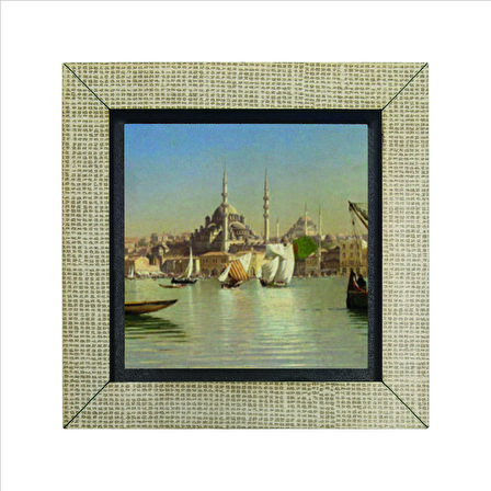 Eminönü Yeni Camii (Çizim, Osmanlı Dönemi)  Baskılı MDF  Magnet(KRT-043)