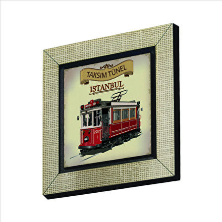 Nostaljik Tramvay  Baskılı MDF  Magnet(KRT-049)Buzdolabı Süsü