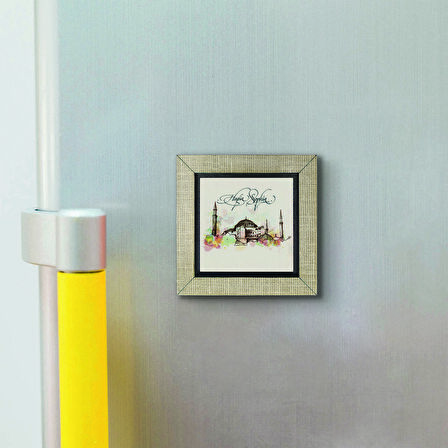 Ayasofya Camii  Baskılı MDF  Magnet(KRT-005)Buzdolabı Süsü