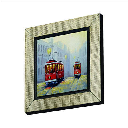 Nostaljik Tramvay  Baskılı MDF  Magnet(KRT-050)Buzdolabı Süsü