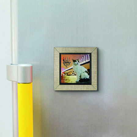 İstanbul Kedisi  Baskılı MDF  Magnet(KRT-064)Buzdolabı Süsü