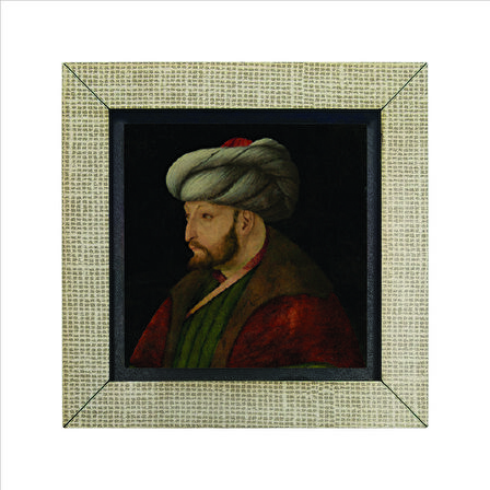 Fatih Sultan Mehmet(Gentile Bellini çizimi,1481) Baskılı MDF  Magnet(KRT-090)