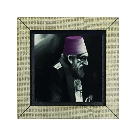 2. Abdülhamid Baskılı MDF  Magnet(KRT-097)Buzdolabı Süsü