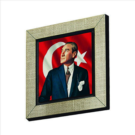 Atatürk Baskılı MDF  Magnet(KRT-099)Buzdolabı Süsü