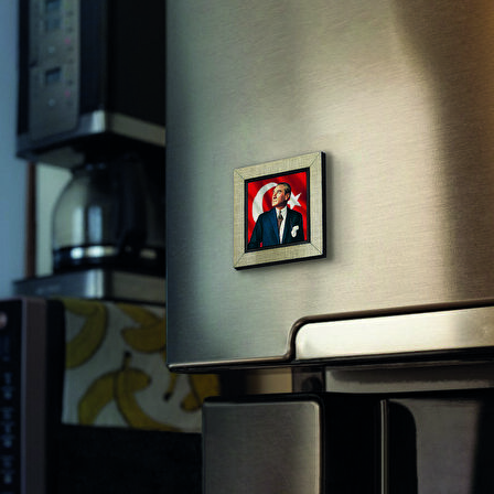 Atatürk Baskılı MDF  Magnet(KRT-099)Buzdolabı Süsü