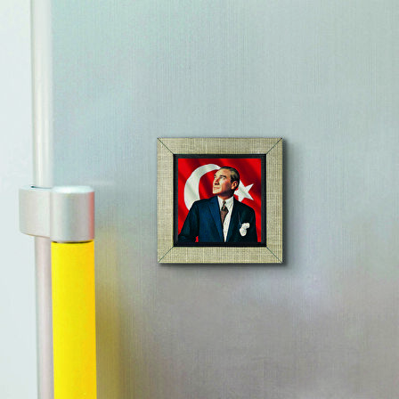 Atatürk Baskılı MDF  Magnet(KRT-099)Buzdolabı Süsü