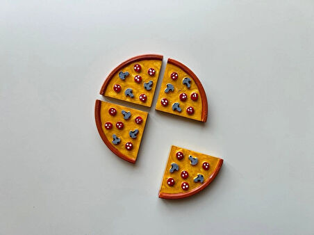 4 Dilim Pizza Magnet