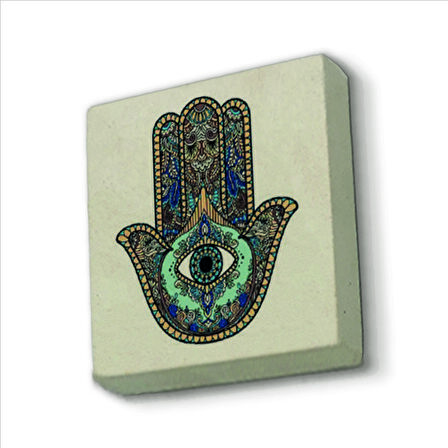 Fatıma’nın Eli Baskılı Doğaltaş  Magnet(KD-001)Buzdolabı Süsü