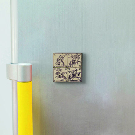 Hollanda Deseni Baskılı Doğaltaş  Magnet(KD-100)Buzdolabı Süsü