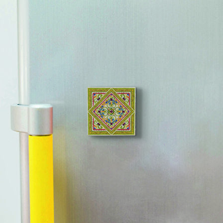 İtalyan Deseni Baskılı Doğaltaş  Magnet(KD-102)Buzdolabı Süsü