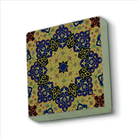 Çini Desen Baskılı Doğaltaş  Magnet(KD-011)Buzdolabı Süsü