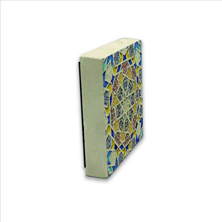 Çini Desen Baskılı Doğaltaş  Magnet(KD-014)Buzdolabı Süsü
