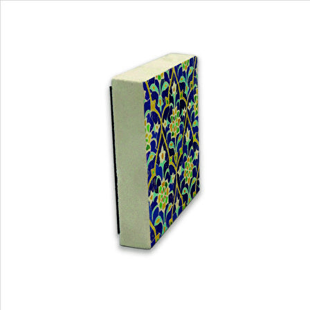 Çini Desen Baskılı Doğaltaş  Magnet(KD-017)Buzdolabı Süsü