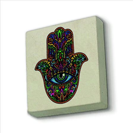 Fatıma’nın Eli Baskılı Doğaltaş  Magnet(KD-003)Buzdolabı Süsü