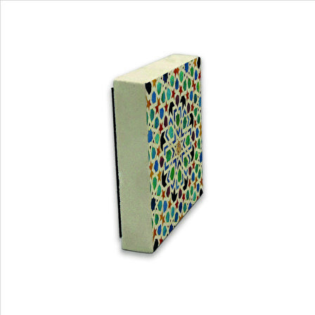 Çini Desen Baskılı Doğaltaş  Magnet(KD-049)Buzdolabı Süsü