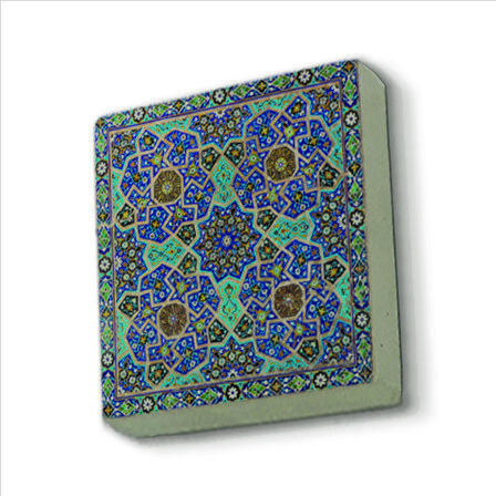 Çini Desen Baskılı Doğaltaş  Magnet(KD-050)Buzdolabı Süsü