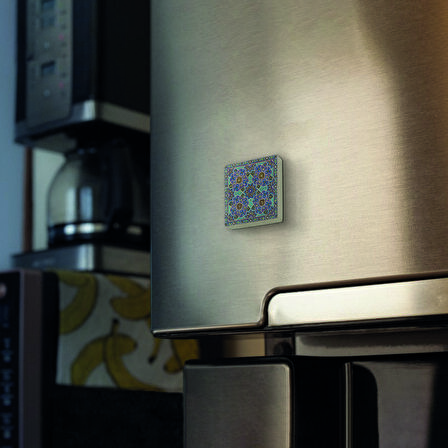 Çini Desen Baskılı Doğaltaş  Magnet(KD-050)Buzdolabı Süsü