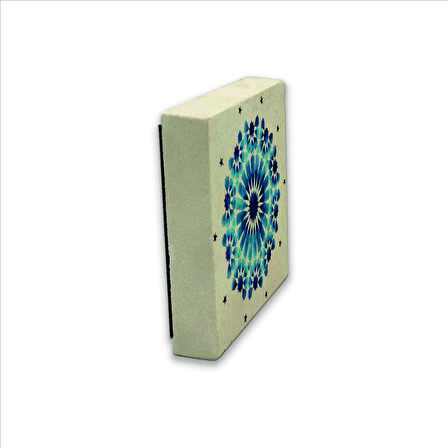 Rumi Desen Baskılı Doğaltaş  Magnet(KD-055)Buzdolabı Süsü