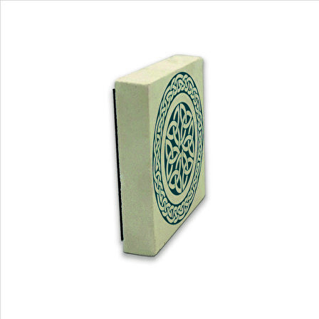 Keltik Stili Yuvarlak Desen Baskılı Doğaltaş  Magnet(KD-056)Buzdolabı Süsü