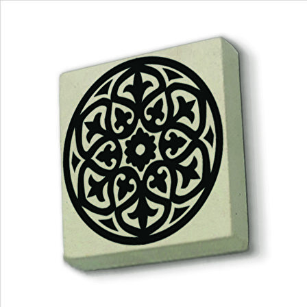 Barok Desen Baskılı Doğaltaş  Magnet(KD-059)Buzdolabı Süsü
