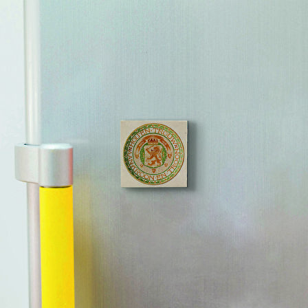 Hollanda Aslanı-1918 Baskılı Doğaltaş  Magnet(KD-072)Buzdolabı Süsü