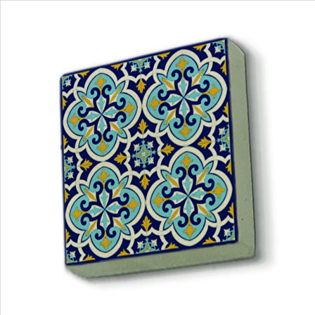 İtalyan Deseni Baskılı Doğaltaş  Magnet(KD-073)Buzdolabı Süsü