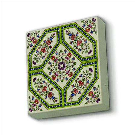 İtalyan Deseni Baskılı Doğaltaş  Magnet(KD-078)Buzdolabı Süsü