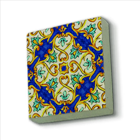 İtalyan Deseni Baskılı Doğaltaş  Magnet(KD-079)Buzdolabı Süsü