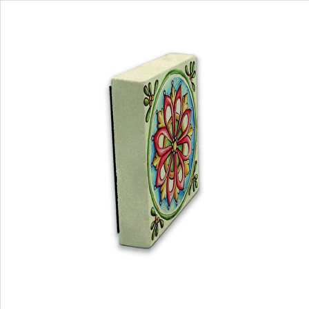 İtalyan Deseni Baskılı Doğaltaş  Magnet(KD-081)Buzdolabı Süsü