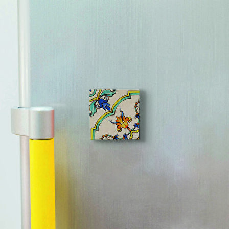 İtalyan Deseni Baskılı Doğaltaş  Magnet(KD-083)Buzdolabı Süsü