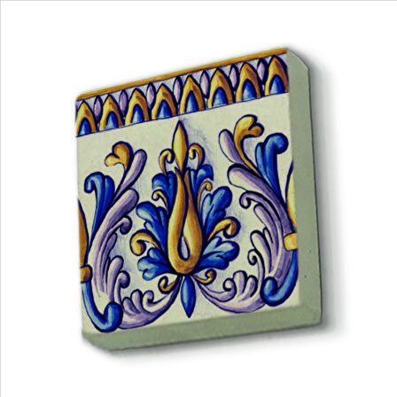 İtalyan Deseni Baskılı Doğaltaş  Magnet(KD-084)Buzdolabı Süsü