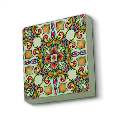 İtalyan Deseni Baskılı Doğaltaş  Magnet(KD-086)Buzdolabı Süsü